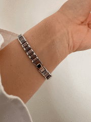 VIP SILVER ORTASI TAŞLI BİLEKLİK