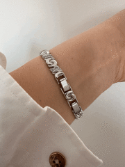 VIP SILVER ÇİFT C MODEL BİLEKLİK