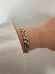 VIP SILVER ARA BOŞLUKLU BİLEKLİK