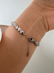 VIP SILVER MİNİK KALPLİ BİLEKLİK