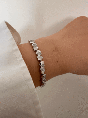 VIP SILVER MİNİK KALPLİ BİLEKLİK