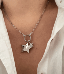 VIP SILVER YILDIZ KOLYE