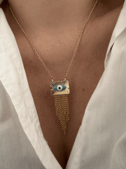 VIP 14 K GOLD PÜSKÜLLÜ KOLYE