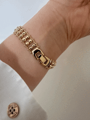 VIP 14 K ÇİFT SIRA TOPLU BİLEKLİK
