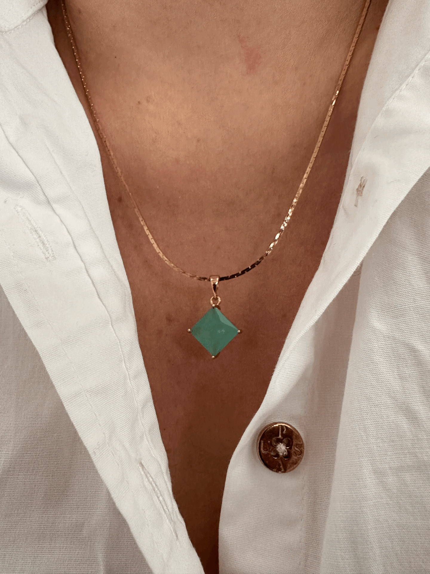 VIP YEŞİL TAŞLI KOLYE