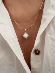 VIP BEYAZ TAŞLI KOLYE