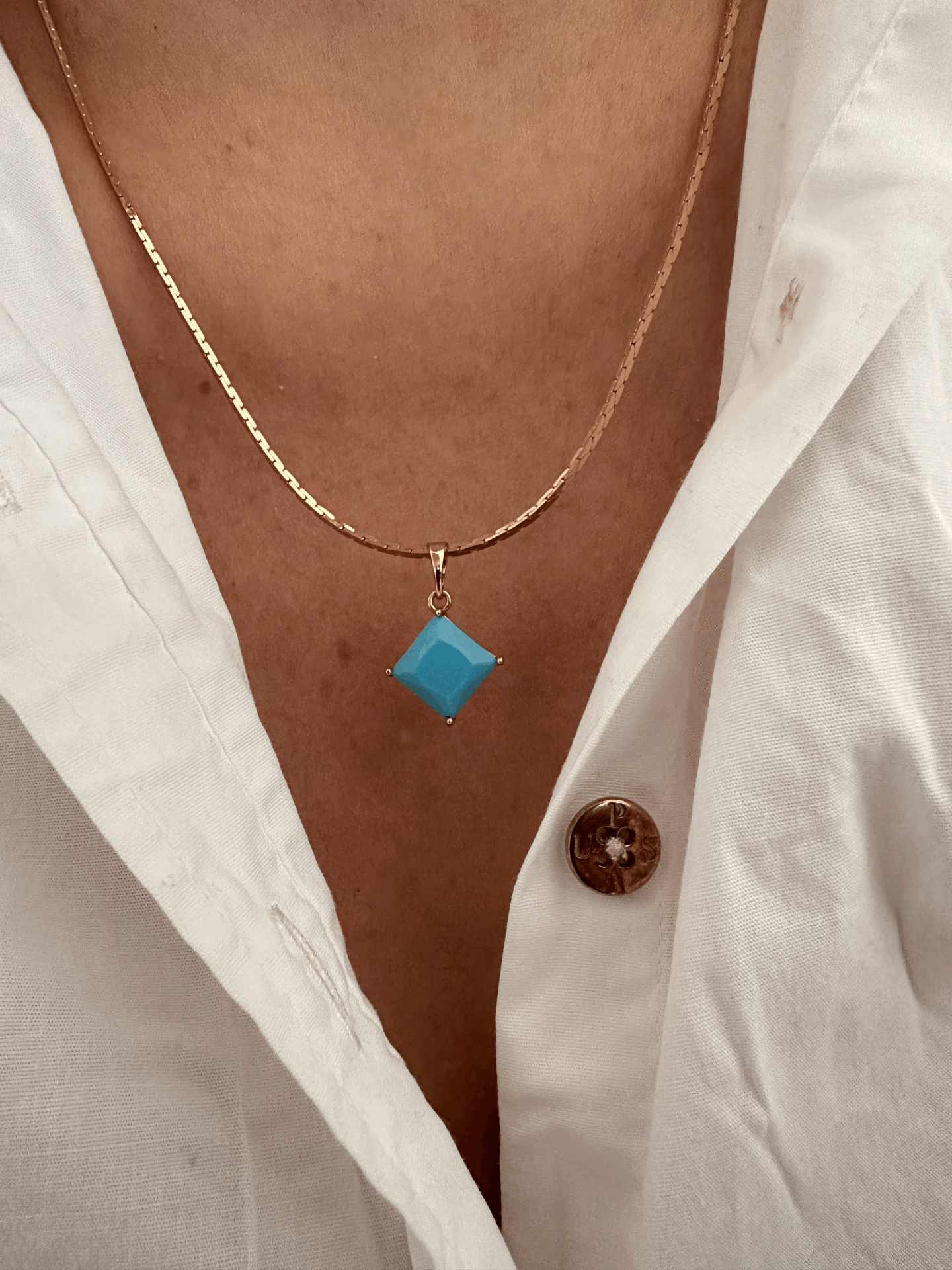 VIP MAVİ TAŞLI KOLYE