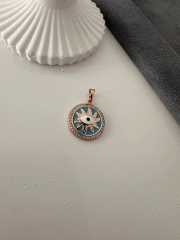 VIP TURKUAZ GÜNEŞ KOLYE UCU