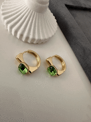 VIP 14 K YEŞİL TAŞLI KÜPE
