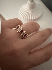 VIP 14 K KIRMIZI TAŞLI YÜZÜK