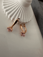 VIP PEMBE TAŞLI KÜPE